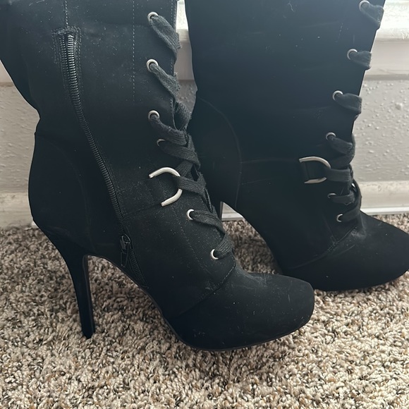 Andiamo high heel boots with fur . - Picture 2 of 4